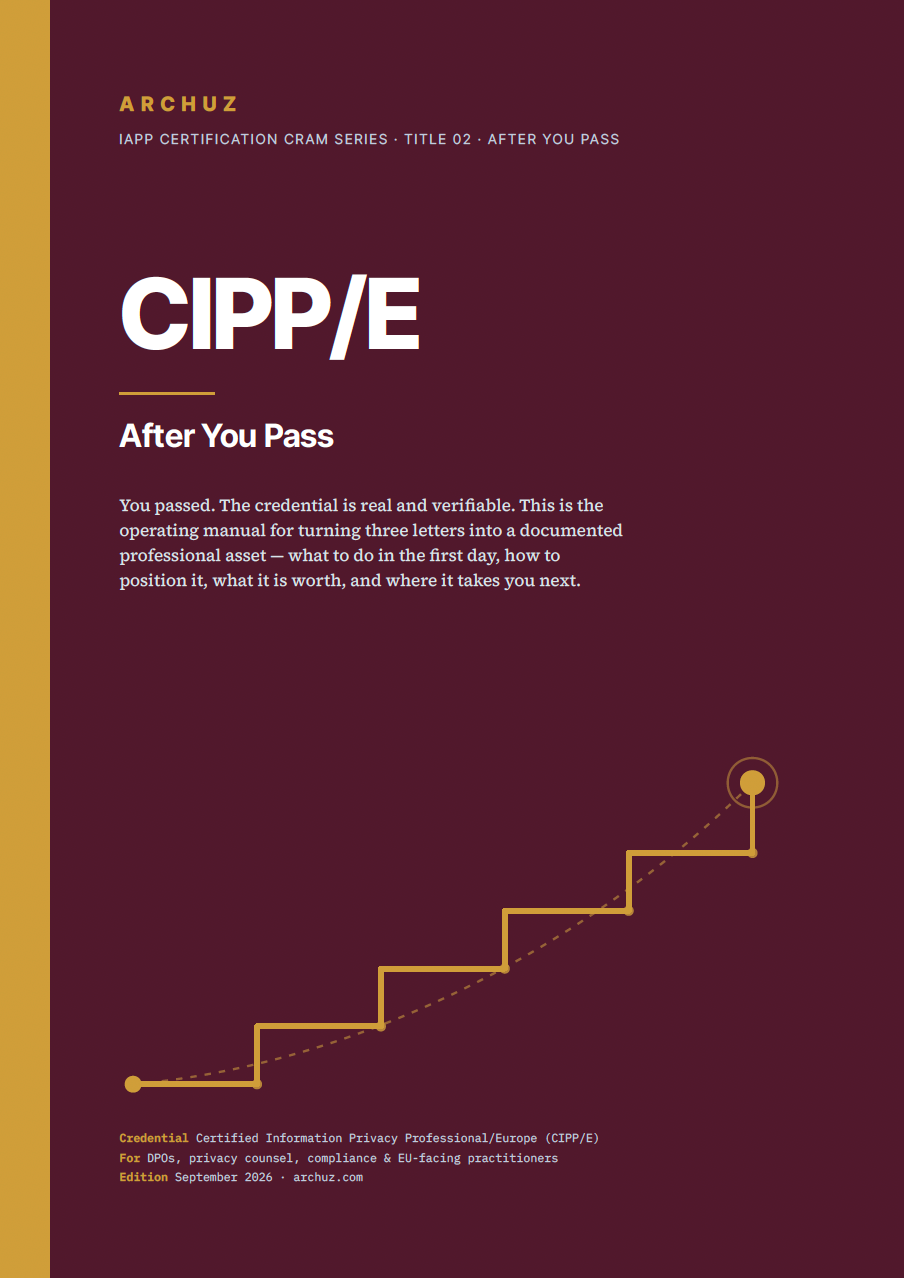 CIPP/E After You Pass